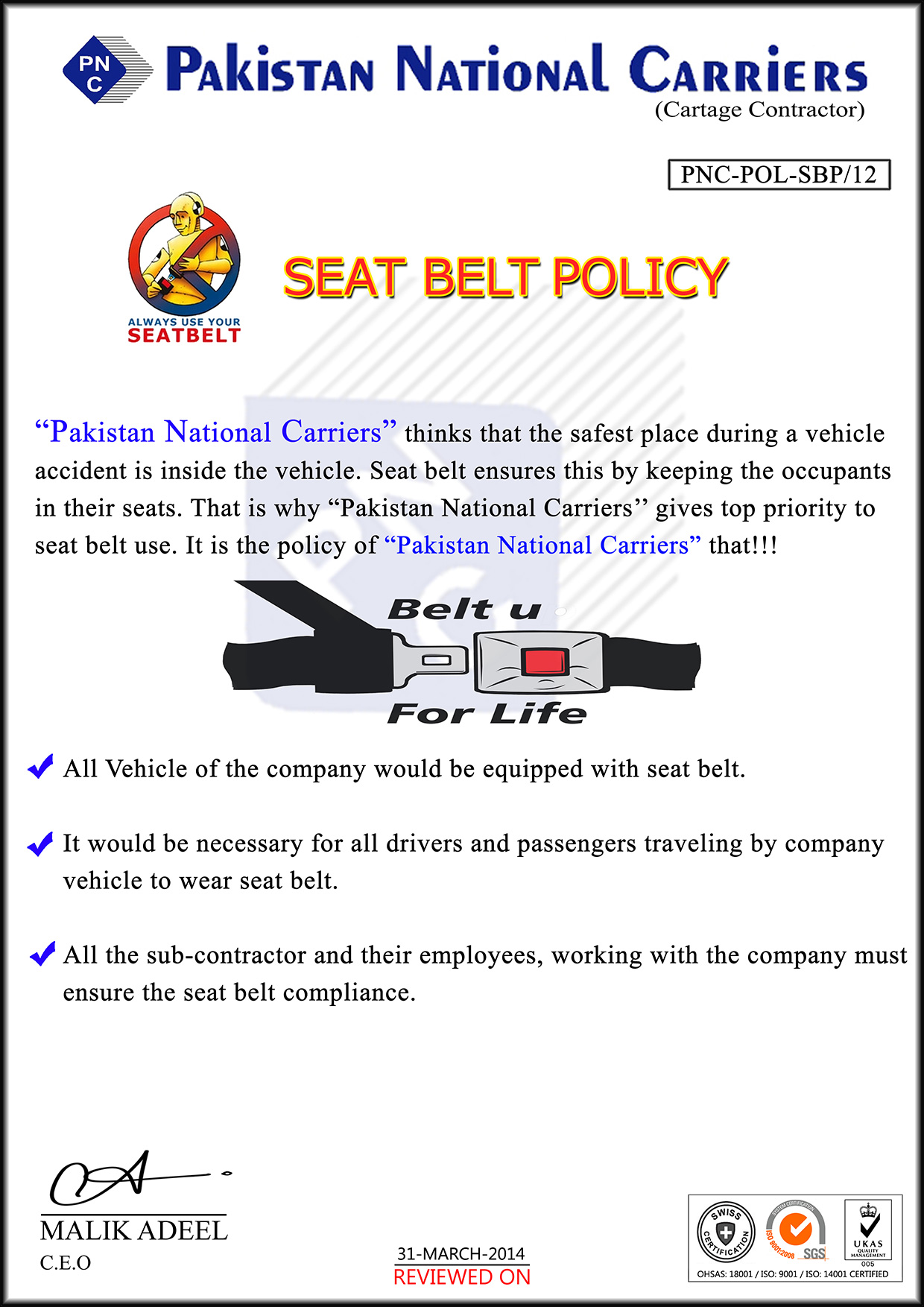 Seat-Belt-POLICY